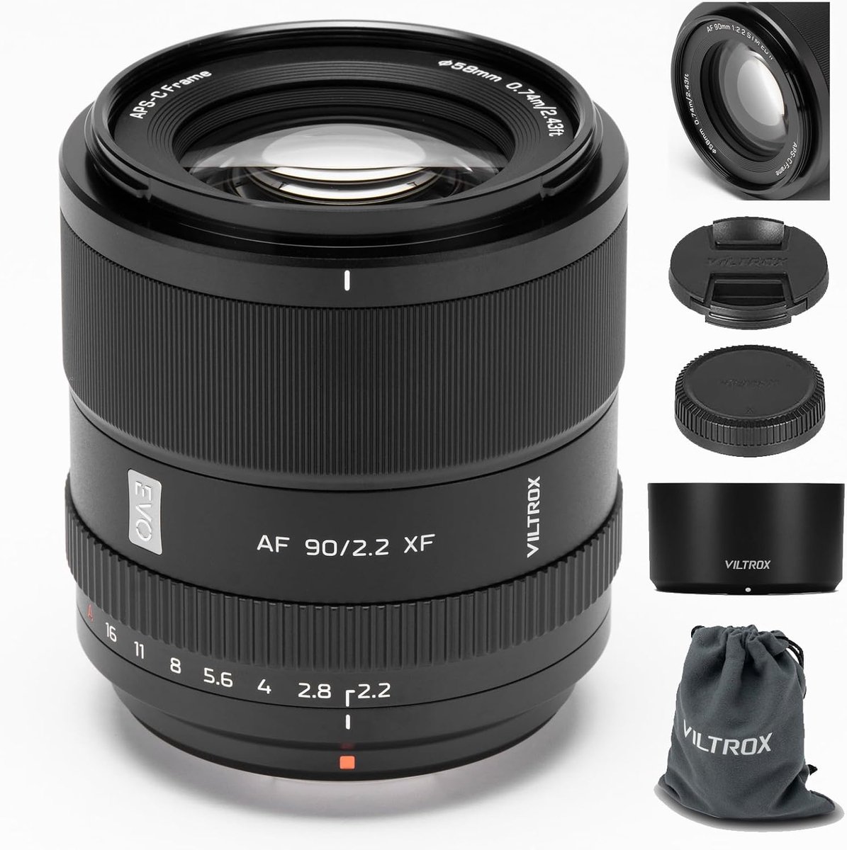 Telelens 90mm F2.2 - XF-mount - autofocus - perfect voor portretten - ShopVlot