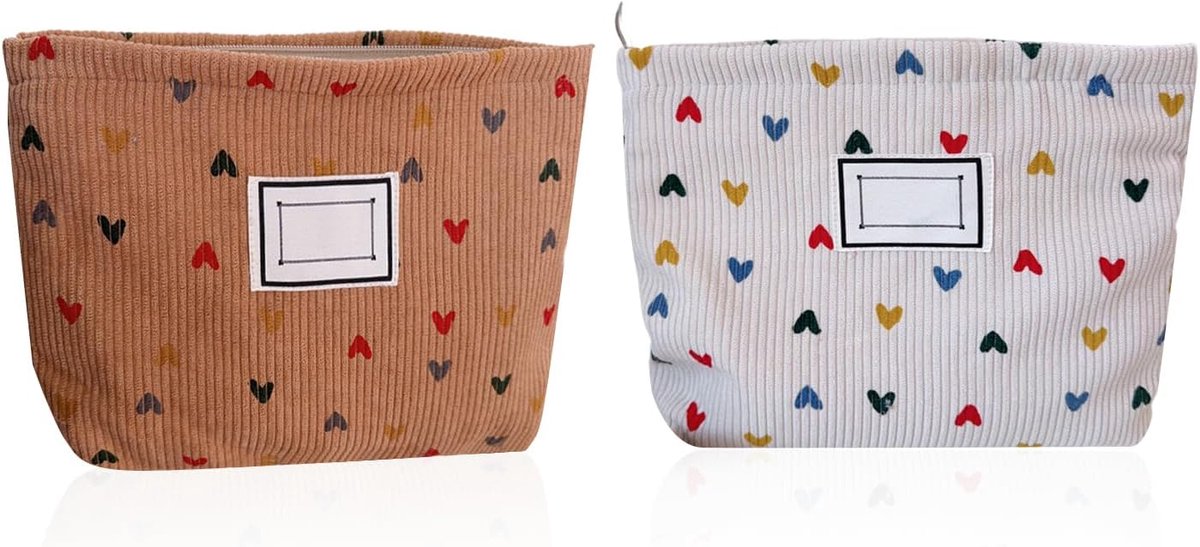 Kosmetische Zak 26x18 cm - Liefdespatroon - Vouwbaar - Ideaal voor make-up en bureaubenodigdheden - ShopVlot