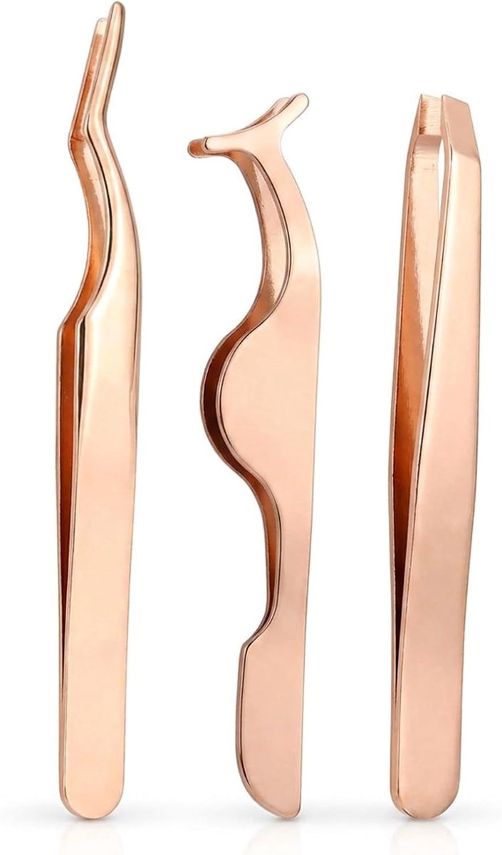 Valse Wimpers Applicator - 3 Paar Wimper Tweezers - Professionele Tool voor Wimpers - Snel en Gemakkelijk Aanbrengen - ShopVlot