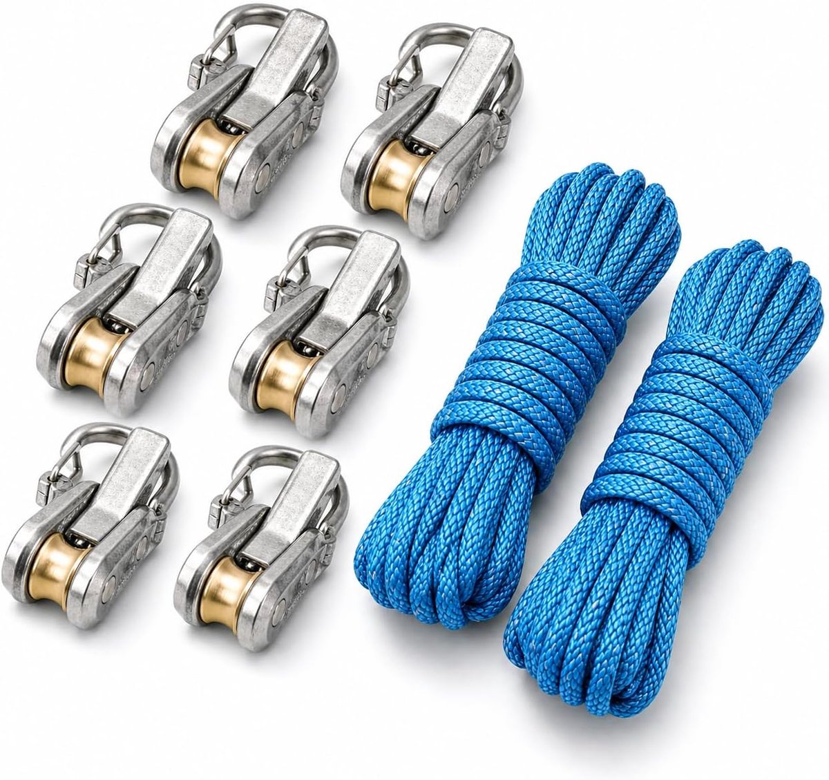 rolspanner 6 stuks - touw met rolspanner - snel aanpasbaar zonder knoop - ideaal voor tent en dekzeil - ShopVlot