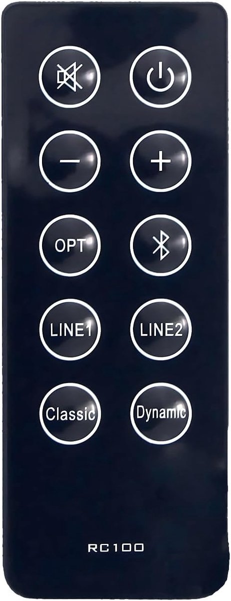 Afstandsbediening RC100 - Vervangend model - Eenvoudig in gebruik - Geschikt voor Edifier soundbar - ShopVlot