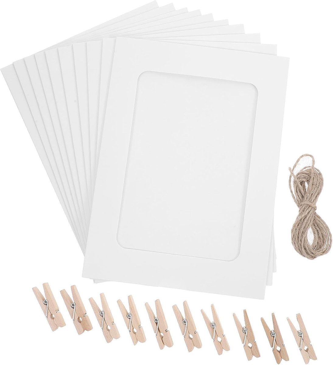 Fotolijsten 10 stuks - Karton - Doe-het-zelf - Makkelijk op te hangen - ShopVlot
