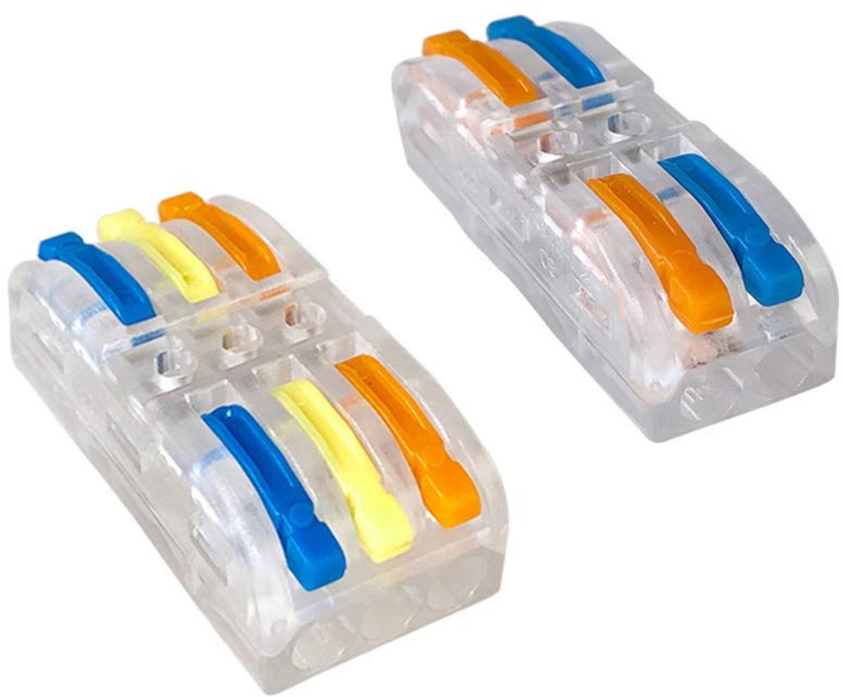Kabelconnector set SPL-2/SPL-3 - Compact, transparant - Tweezijdig, snelveren - Veilig en betrouwbaar - ShopVlot