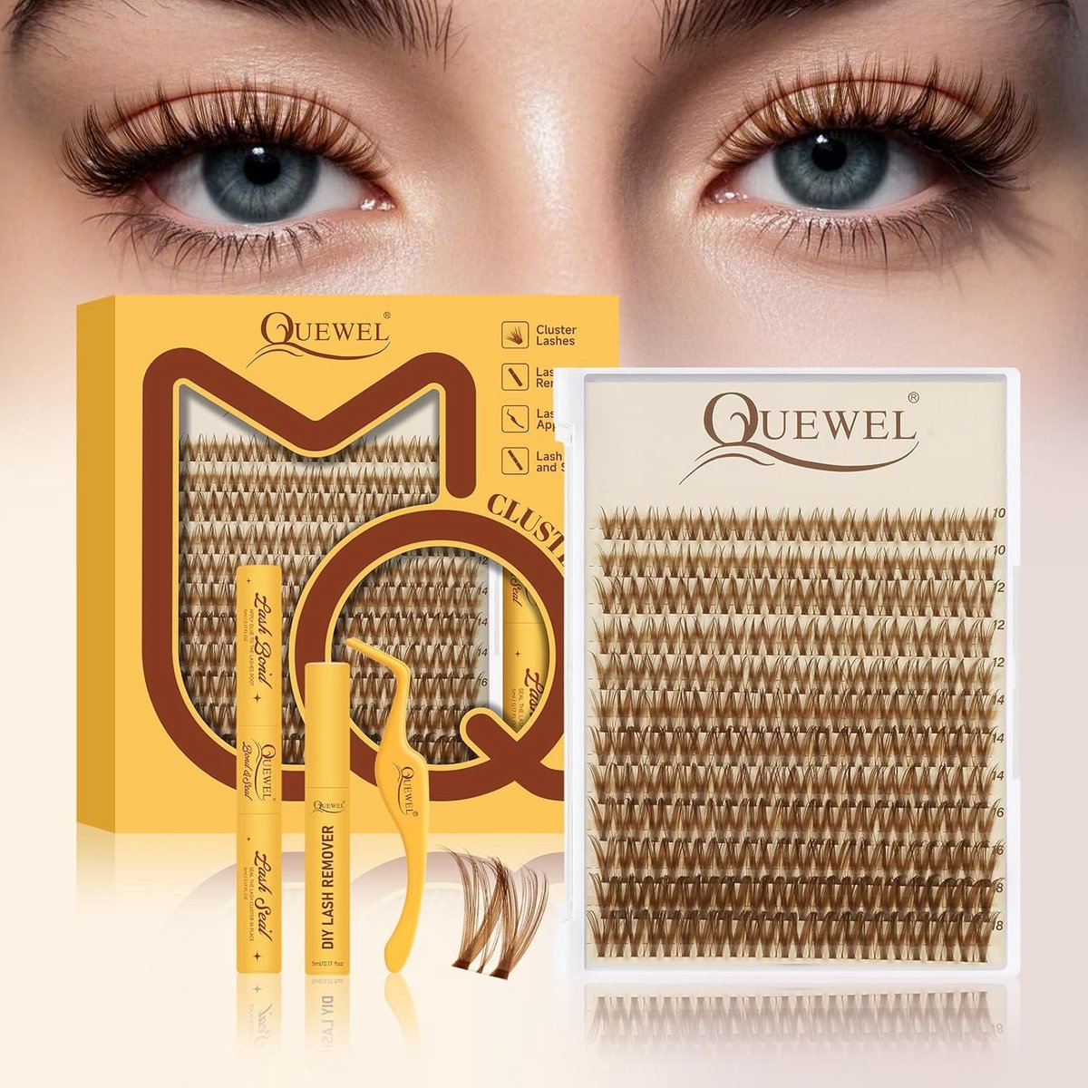 Eyelash Extensions 10-16 mm - Soft en Licht Cluster Wimpers - Perfecte Volheid voor een Betoverende Look - ShopVlot