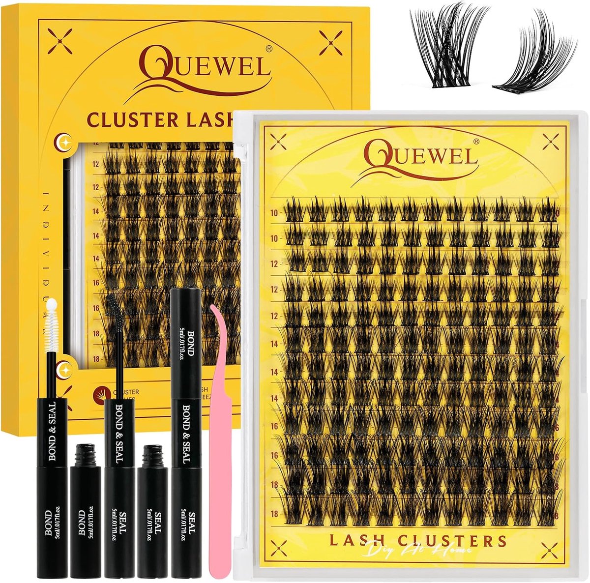 Wimperextensions Set 144 Stuks - Delicate Wimperclusters - Dunne Band - Natuurlijke Look - ShopVlot