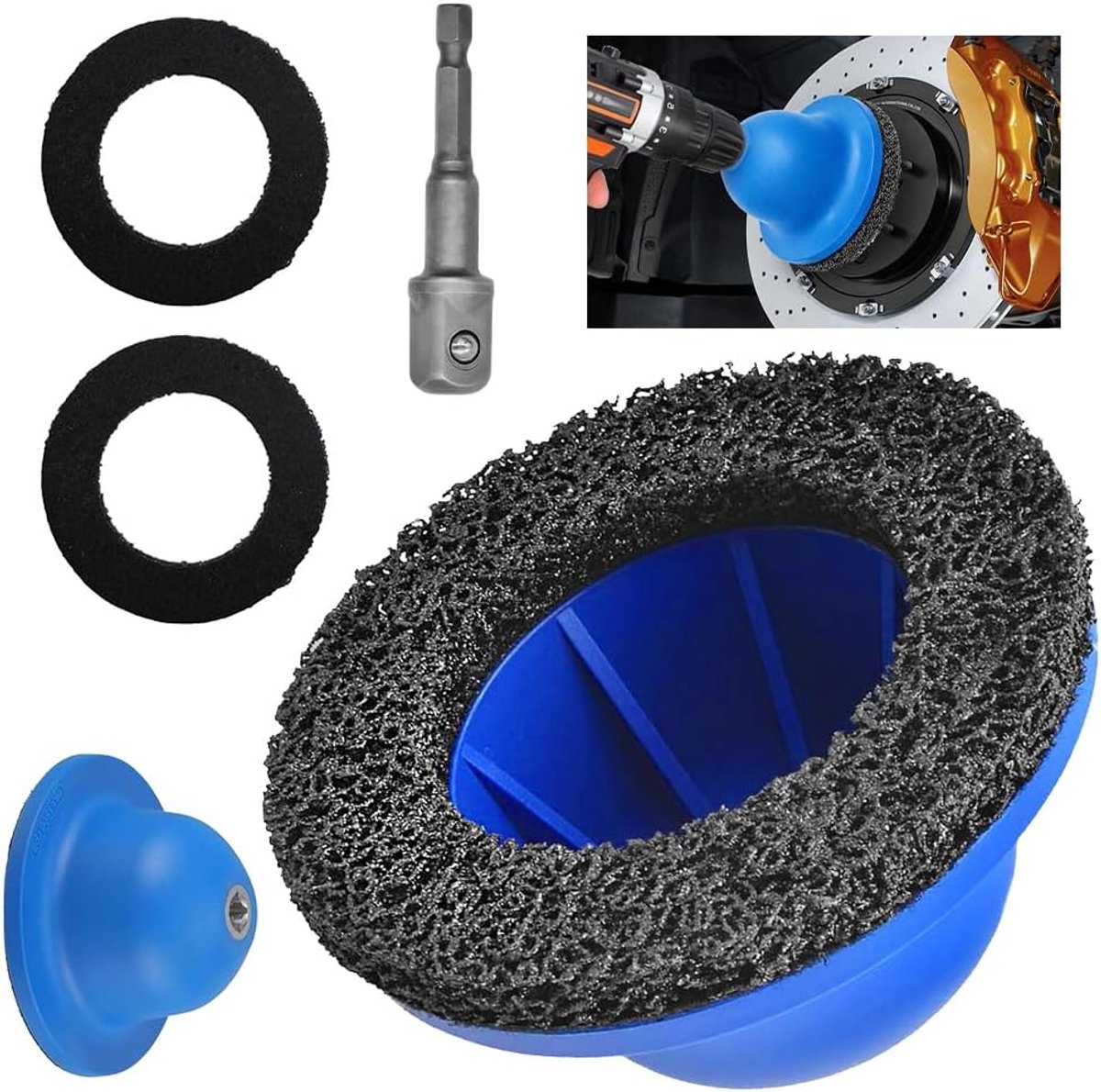 Wielnaafslijper auto 90 mm - siliciumcarbide slijpschijf - binnendiameter 90 mm - verwijdert roest en corrosie - ShopVlot