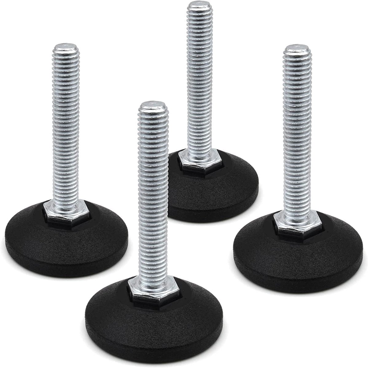 4 x verstelschroef instelschroef Ø 58 mm met verzinkte stelschroef M10 x 50 mm (voet draaibaar)