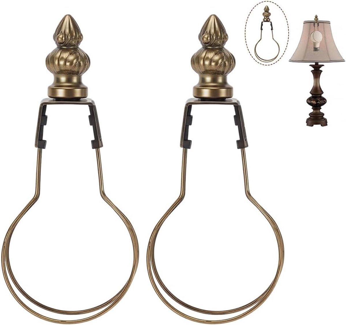 2 sets lampenkap lichtbron klem adapter antiek brons parapluhouder met bovenkant knop sierknop en siliconen nivellering voeten