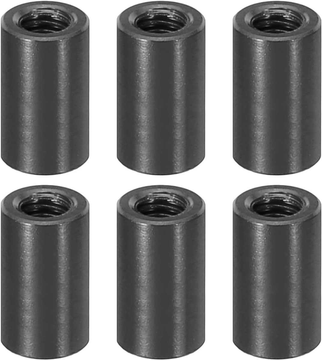 M3 aluminium afstandhouders, 6 stuks metalen afstandhouders aluminium 3 mm IDx5 mm OD x 10 mm L schroefdraad afstandhouder schroefstandaard zuilbout vrouwelijk rond, zwart