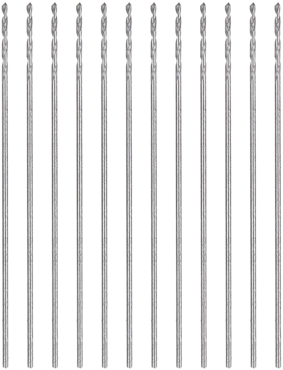 12 stks Micro Bits Twist Jobber #80 0.35mm / 0.0138" Staal Snelle HSS Mini Boor Tool Voor Rvs Aluminium Hout Kunststof