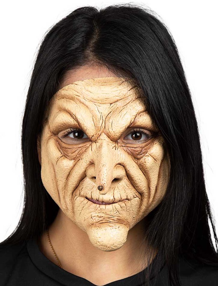 Bosgeest Heks Halfmasker - Kostuum Masker Carnaval