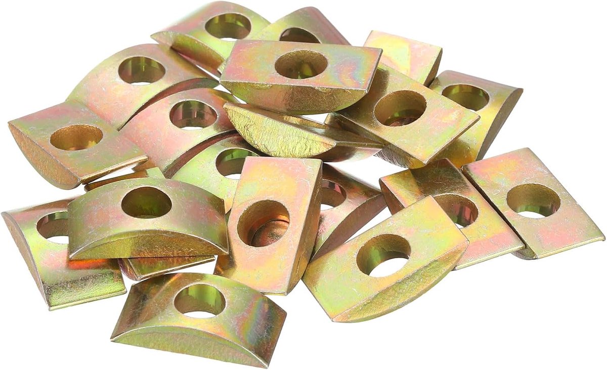 20 stuks M8 halve maan moeren sluitringen ijzer solide halve maan borgring afstandhouder connector hardware beslag brons