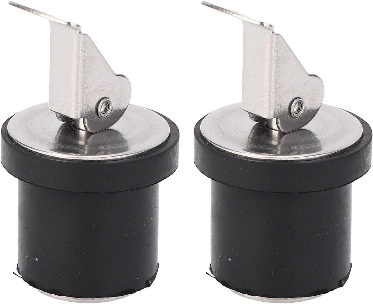 Afvoerstop, 19 mm, voor boot, 19 mm, rubber, van roestvrij staal, voor zeilboot, jacht, afvoerstop met compressieschroef voor afdichting