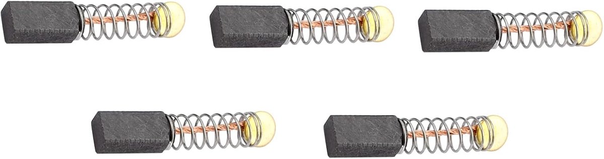 Koolborstels voor motorvermogen, 10 mm x 5 mm x 4 mm, zwart/goud, 5 stuks