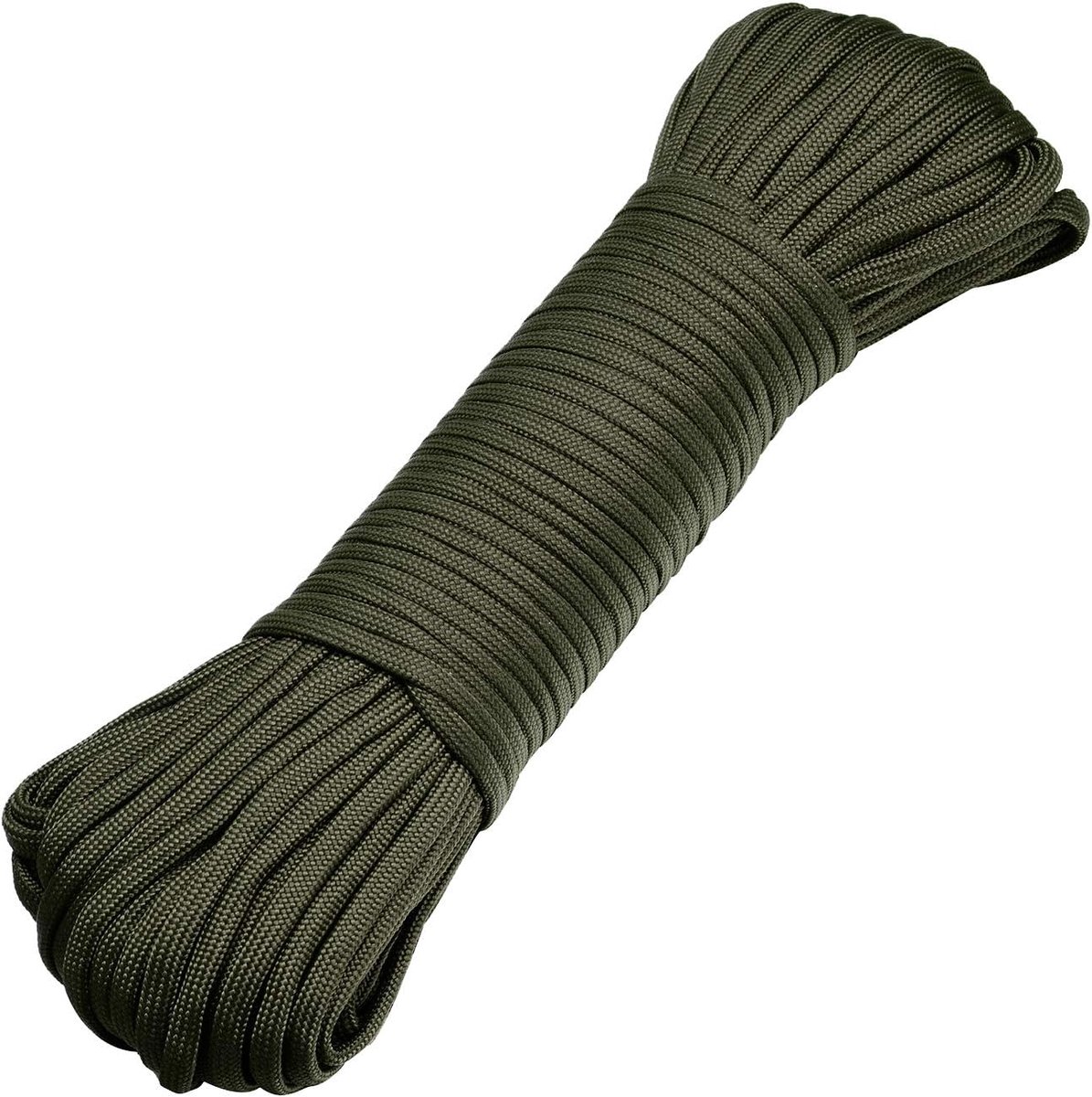 30 meter lang textieltape nylon koord paracordtouw survivaltape voor knutselen en voor outdoor campingactiviteiten 4 mm - 7 draden donkergroen
