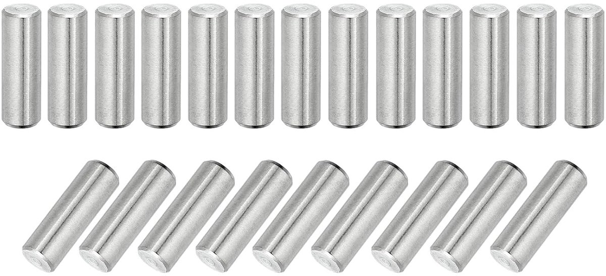 66 Stuks Goupille 6mm x 18mm Roestvrijstalen Legpen voor Planken, Kasten en Meubels, Vernikkeld, Zilverkleurig