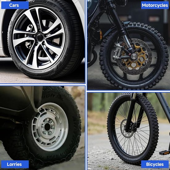 Velgenborstelset, accuschroevendraaier, boorborstel, wiel en bandenborstel, detail sponspad, nylon roestvrijstalen borstelharen, voor auto, motorfiets en fietsvelgen, aluminium staal — afbeelding 4