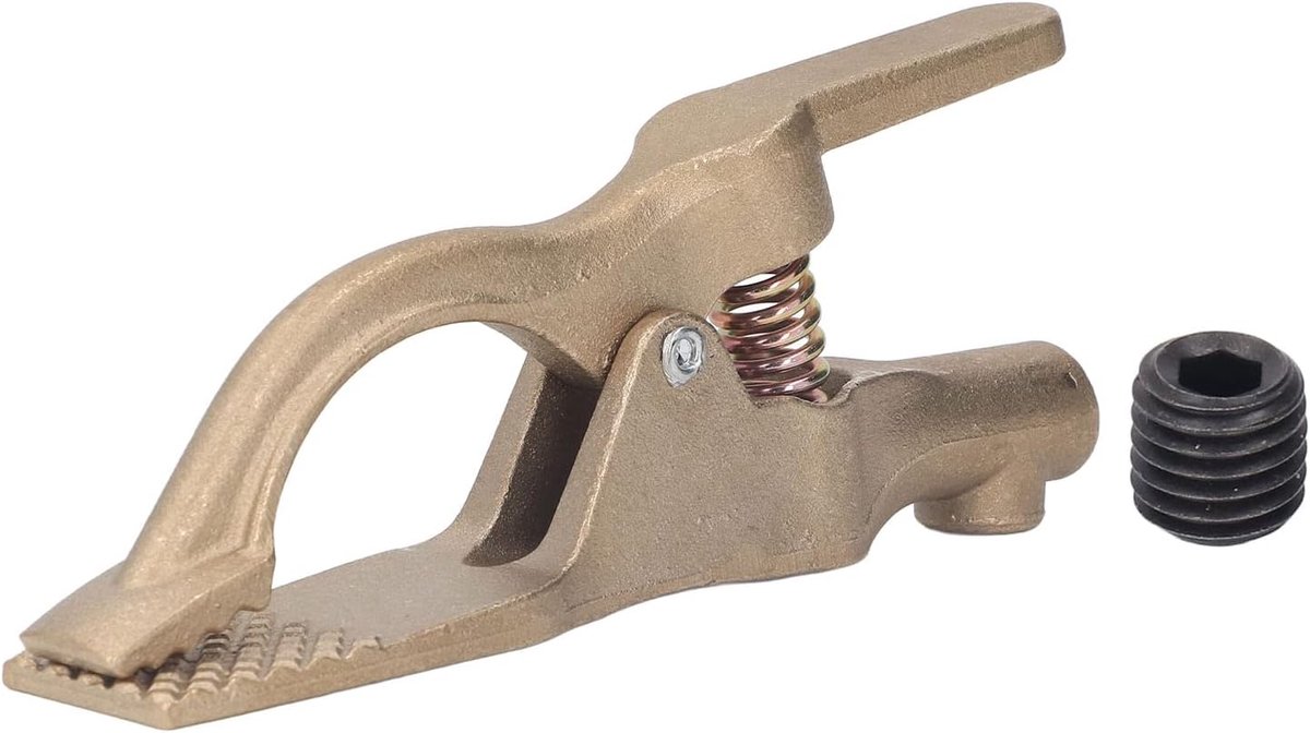 Aardingsklem voor het lassen van 35 mm, messing om te openen, goede geleidbaarheid, oxidatiebestendigheid 500a aardingsclip, geschikt voor lasapparaat