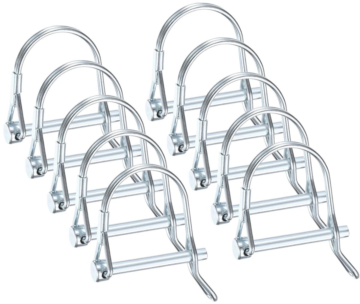 METERXITY 10 stuks koppelingsbouten voor aanhangers, diameter 8,9 cm, lengte 4,9 cm, koolstofstaal, verzinkt, ronde boogpennen voor aanhangers, bouten voor PTO-as