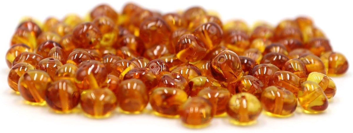 Kralen in barokstijl. Losse kralen met geboorde gat. Meerdere kleuren en maten. 10 gram Gecertificeerde Baltische barnsteen. Perfect voor het maken van sieraden. (4-6 mm, Cogcan)