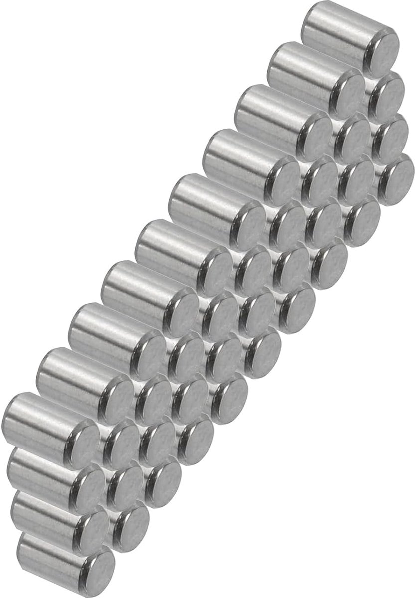 Pluggen van roestvrij staal 304, 4 x 5 mm, 50 stuks, gegroefde pennen, cilindrisch, metalen pen voor planken, voor bevestiging aan stapelbed, hardware, meubelcomponent