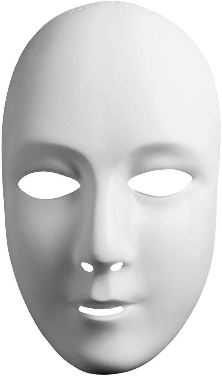 Neutrale Masker Vrouwenhoofd - Carnaval Halloween
