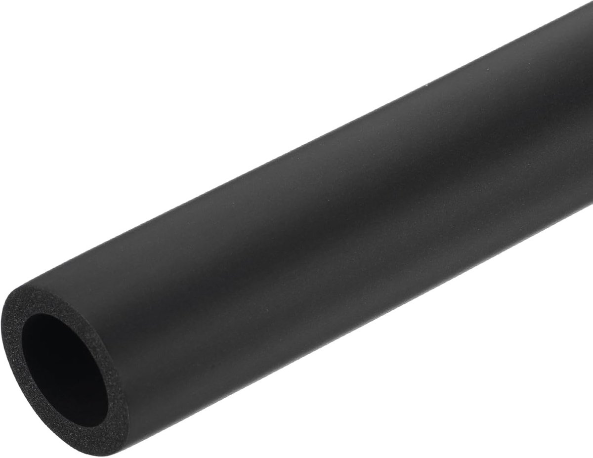 Buisisolatie, schuim, 20 mm ID, 30 mm OD, 0,3 m lengte, antislip schuimrubberen slang voor fitnessapparaten, gripondersteuning, hoes, fietshandgrepen, stuurgrepen, zwart