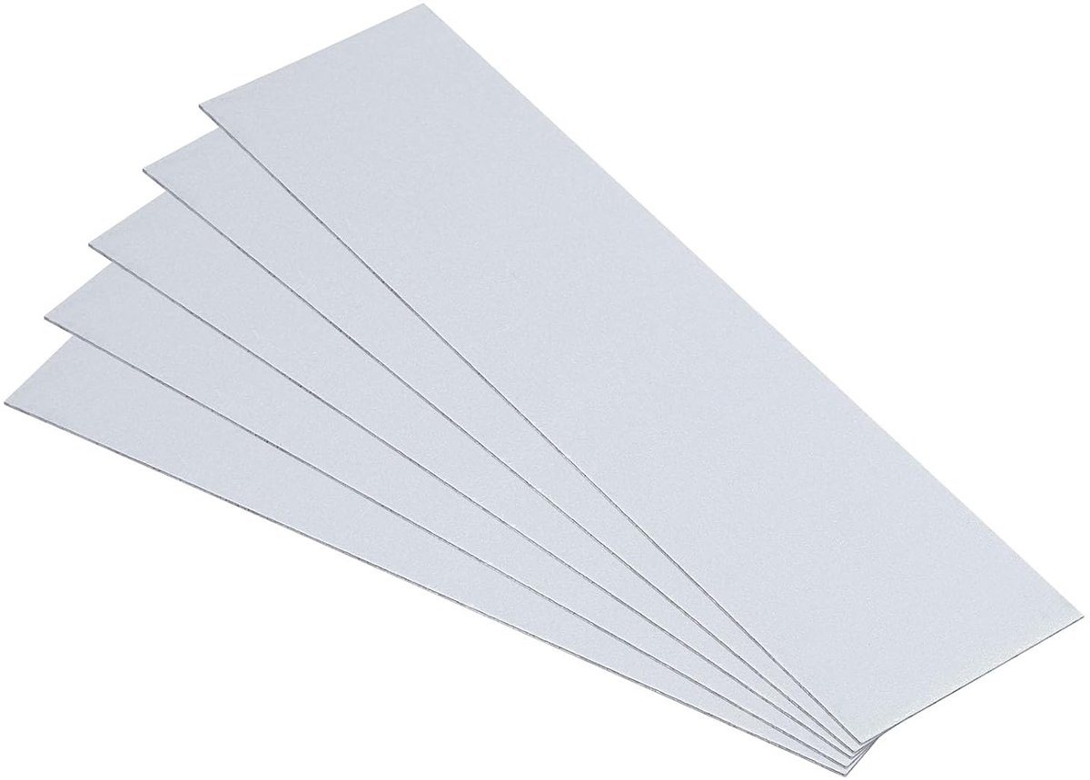 5 stuks thermisch verzinkte staalplaten, 10 x 3 cm thermisch verzinkte staalplaten, 0,5 mm dikke metalen plaat voor dakafdichting, reparatie, kunsthandwerk, doe-het-zelfprojecten