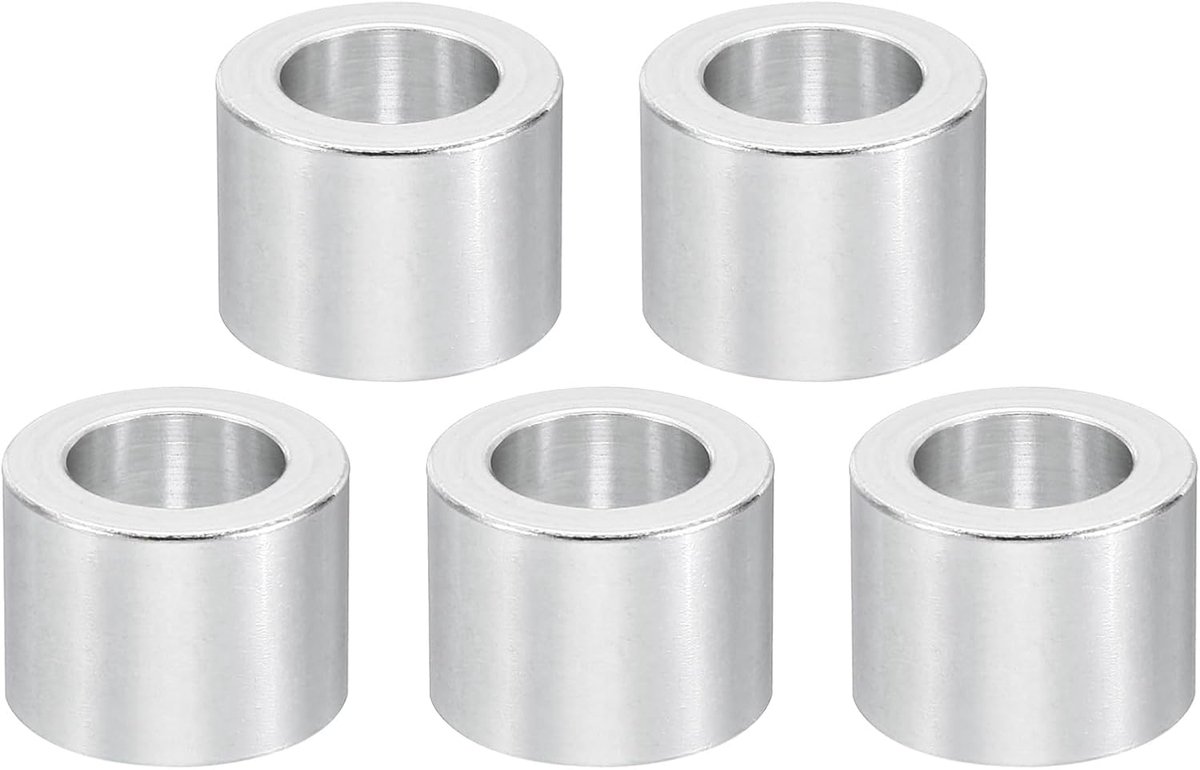 M12 Aluminium Spacers, 5 Stks Metalen Spacer Aluminium 12.5mm ID x 20mm OD x 15mm L Aluminium Spacer Schroef Standoff Ronde voor 1/2 "of M12 Schroefbouten