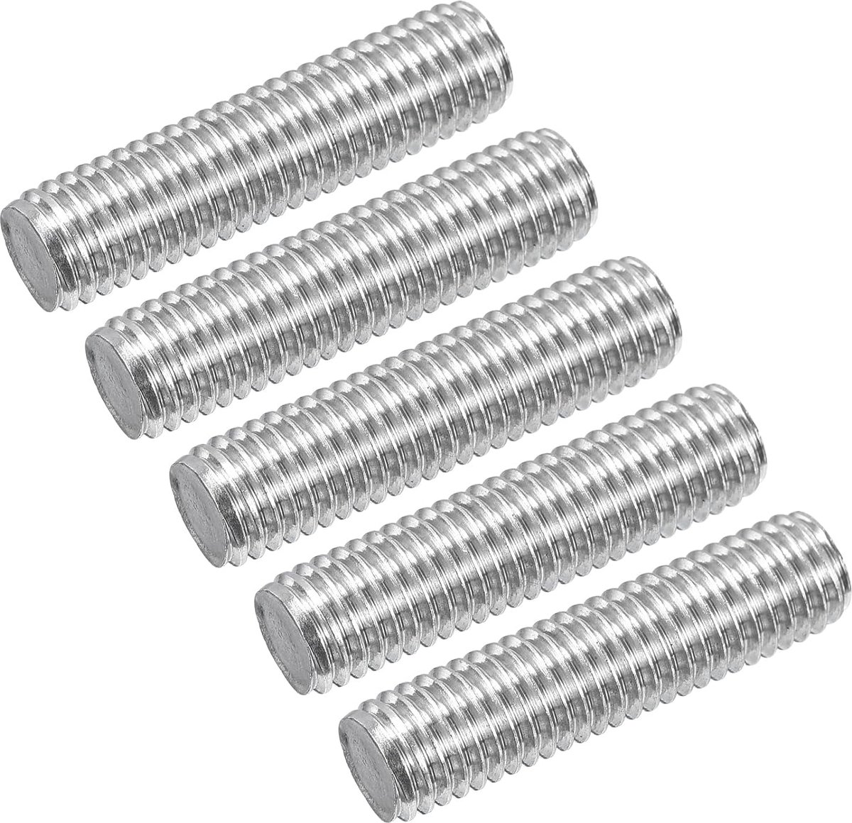 15 stuks schroefdraadstangen M10 x 40 mm volledige schroefdraad stang 304 roestvrij staal rechtse schroefdraad staven voor ankerbouten, klemmen, haken en U-bouten, M10-1,5