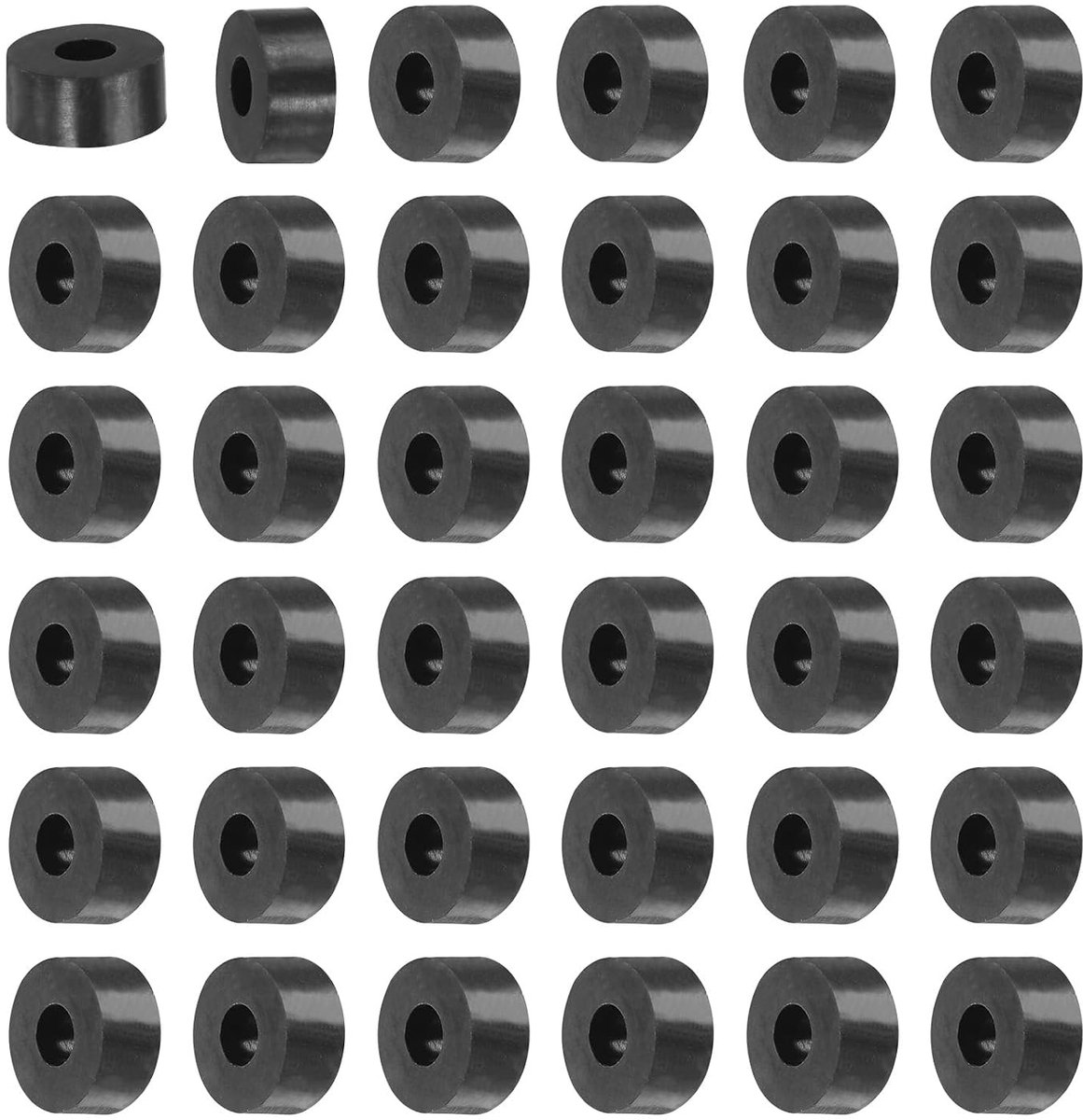 36 stuks rubberen onderlegschijven rubberspacers afstandshulzen 13mm buitendiameter 5mm binnendiameter 6mm dikte ronde rubberen bussen dikke rubberen schijven voor huis auto accessoires