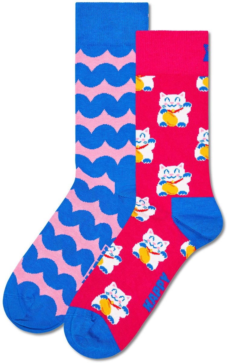 Happy Socks - 2-Pack Lucky Neko Socks Gift Set - Dames - Sokken