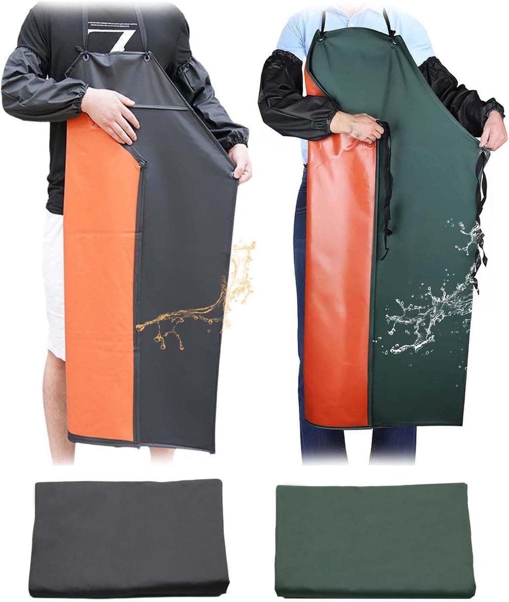 Kookschort 2 Stuks - Waterdicht Rubber - Oliebestendig PVC - Ideaal voor Keukenwerkzaamheden - SnelShoppen