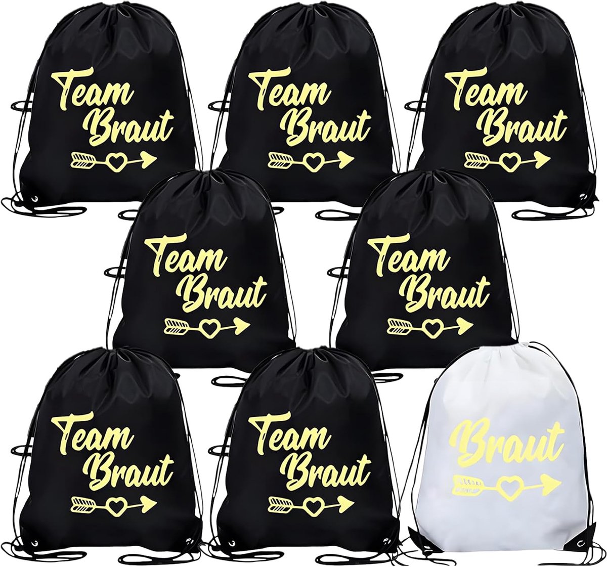 Gymtas Team Bride 8 Stuks - Polyester - Duurzaam en stevig - Perfect voor bruiloften - SnelShoppen