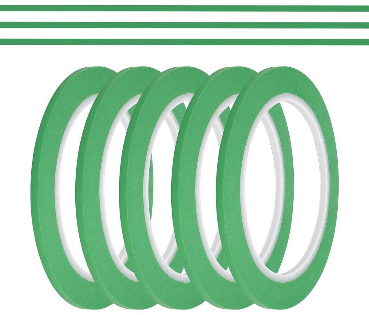 Vinyl afplaktape 3 mm - groene PVC-tape - fijne lijnen - ideaal voor schilderwerk - SnelShoppen