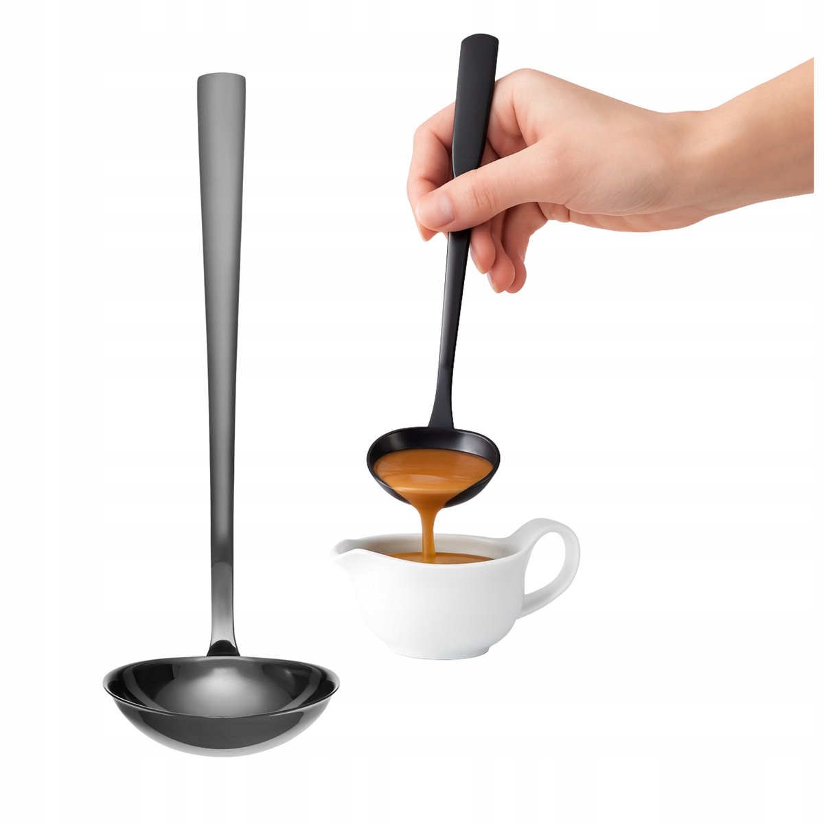 Ambition Sauslepel Zwart - Roestvrij Staal - 17 cm