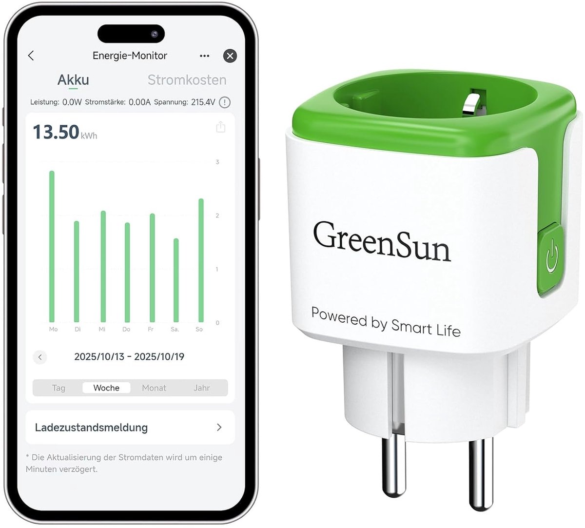 WiFi-stopcontact met stroommonitor - timer - spraakbesturing - eenvoudig te bedienen via Smart Life app - ShopVlot