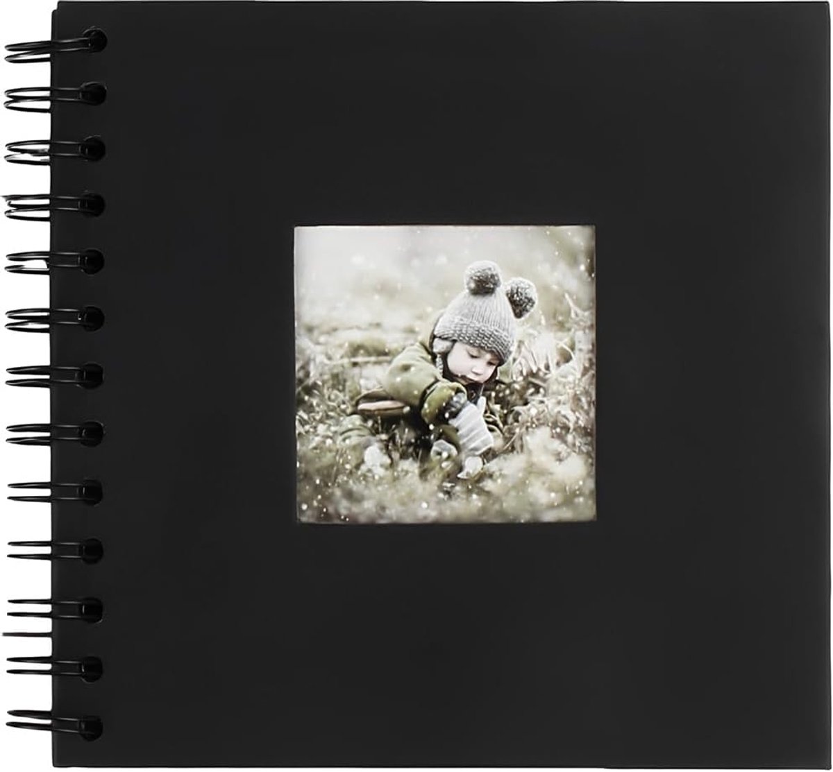 Fotoalbum 17x17cm - Kraft papier - 40 zwarte pagina's - Perfect voor baby- en verjaardagsherinneringen - ShopVlot