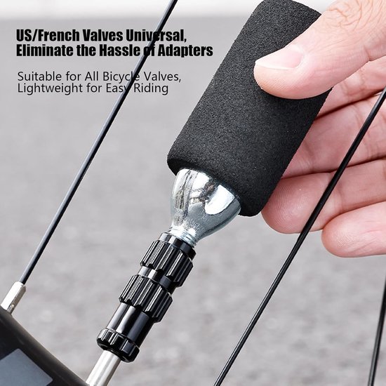 Fietspomp Adapter - Ventiel Opzetstuk - Banden Oppompen - Met Schuimrubber Bescherming - 6 x 3 x 3 cm - Zwart — afbeelding 5