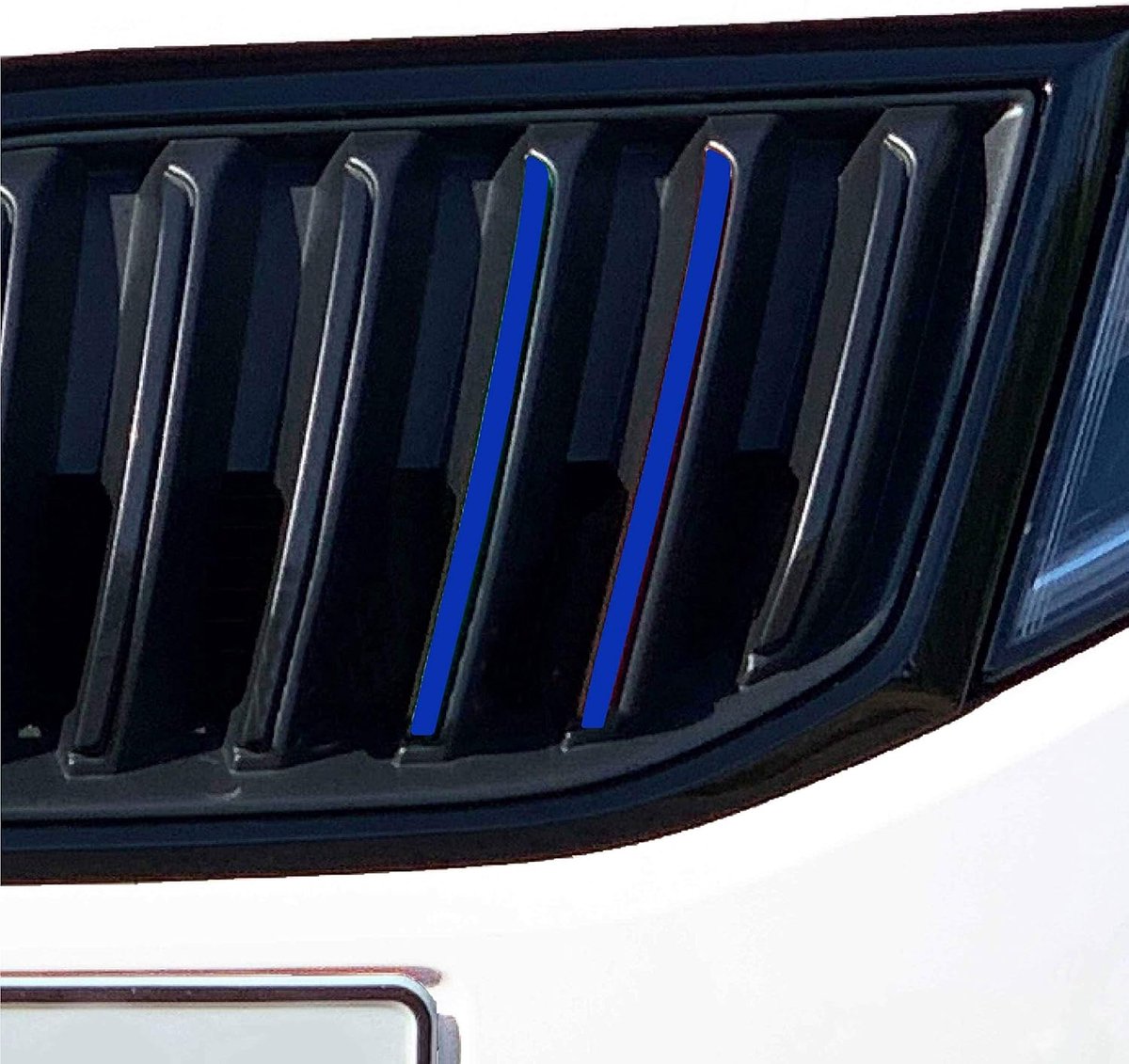 Radiator Grill Foil Set 20-Stuks - Brilliant Blauw - Weerbestendig en UV-bestendig - Makkelijk te verwijderen - ShopVlot
