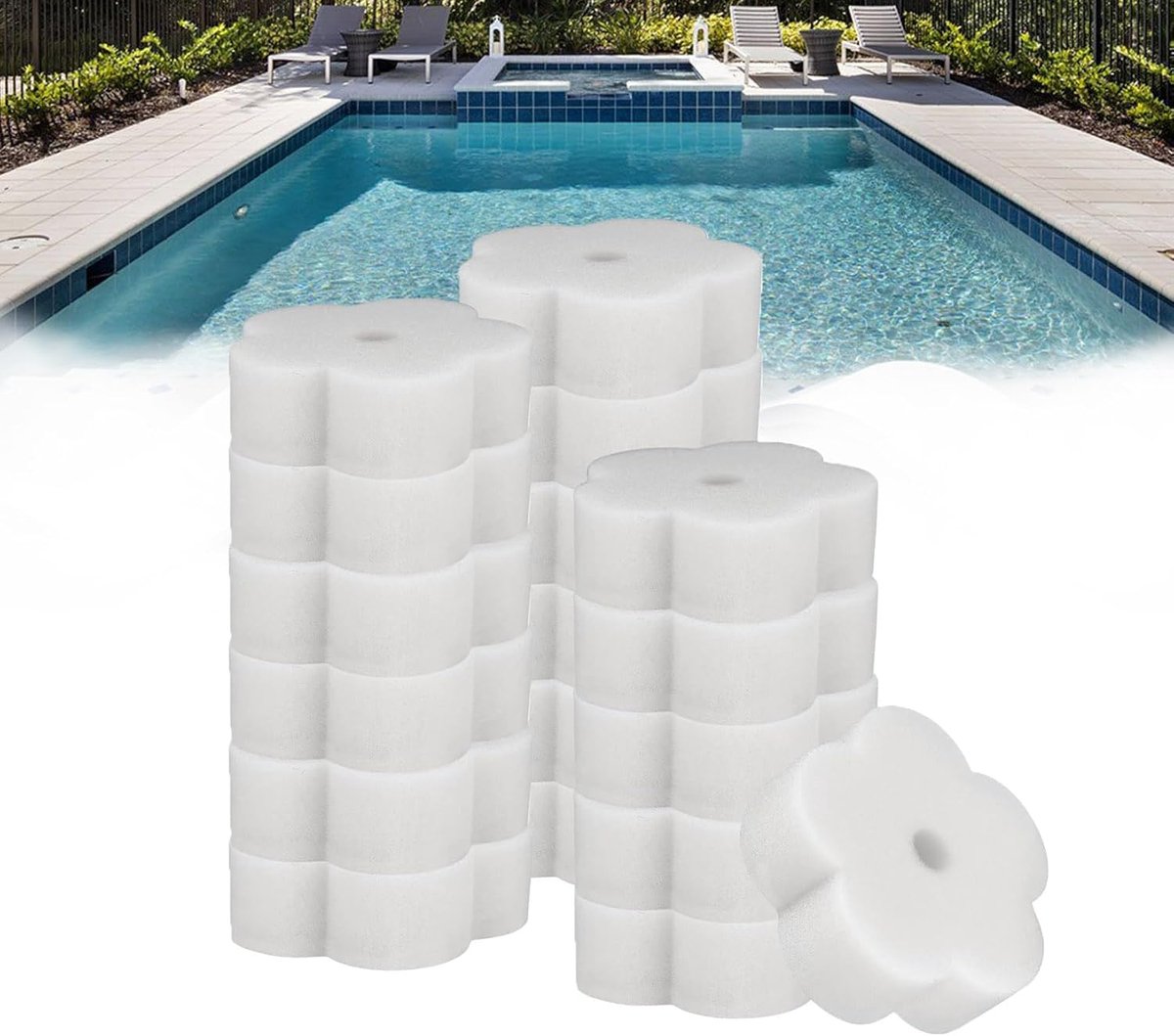 Absorberende Sponsen 18 Stuks - Bloemvormig - Herbruikbaar - Ideaal voor Keuken en Zwembad - ShopVlot