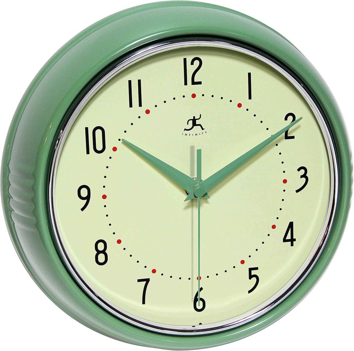 Wandklok 9 inch - retro design - stil zonder tikkend geluid - perfect voor keuken of eetkamer - ShopVlot