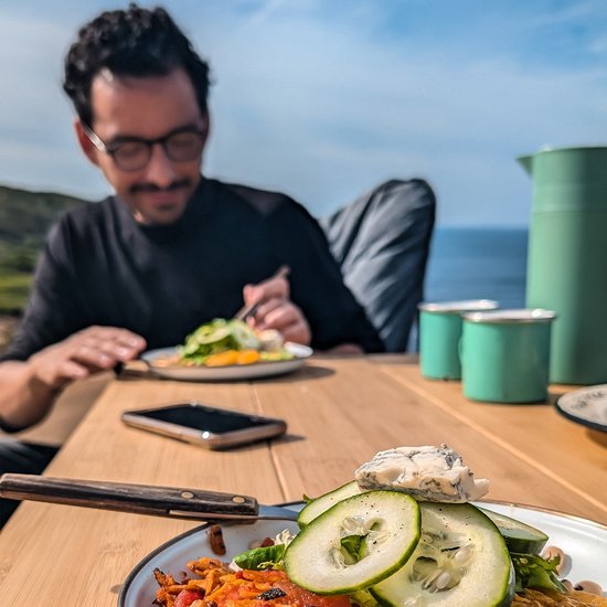 Bamboe klaptafel, kampeertafel - Tuin Aluminium Hout 3 hoogtes Verstelbaar — afbeelding 2