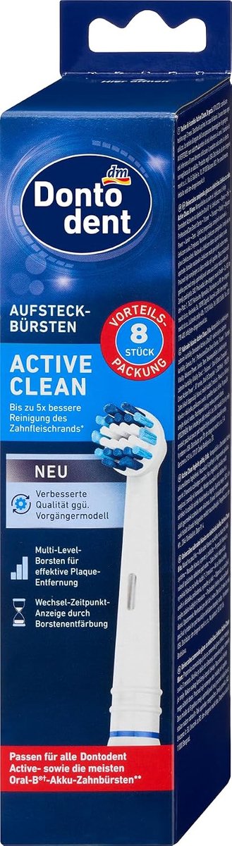 Opsteekborstels voor tandenborstels - 8 reserveborstels - multi-level borstelharen - effectieve plakverwijdering - ShopVlot