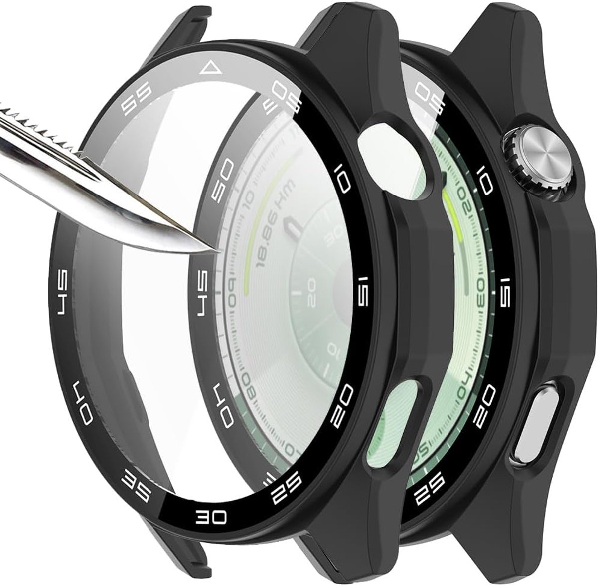 Displaybescherming 46 mm - gehard glas - luchtbelvrij - bescherming tegen krassen - ShopVlot