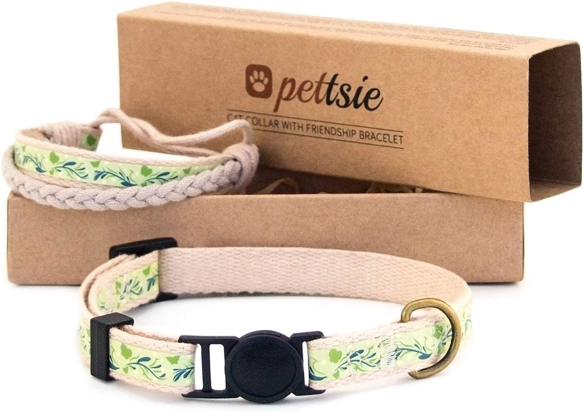 Kittenhalsband met Armband - Verstelbaar - Veiligheidsmechanisme - Bescherming voor spelende kittens - ShopVlot