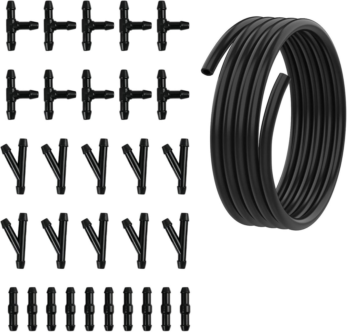 Ruitenreinigingsslang 4 m - reparatieset met 30 slangverbindingen - universeel voor autoruitenreiniging - ShopVlot