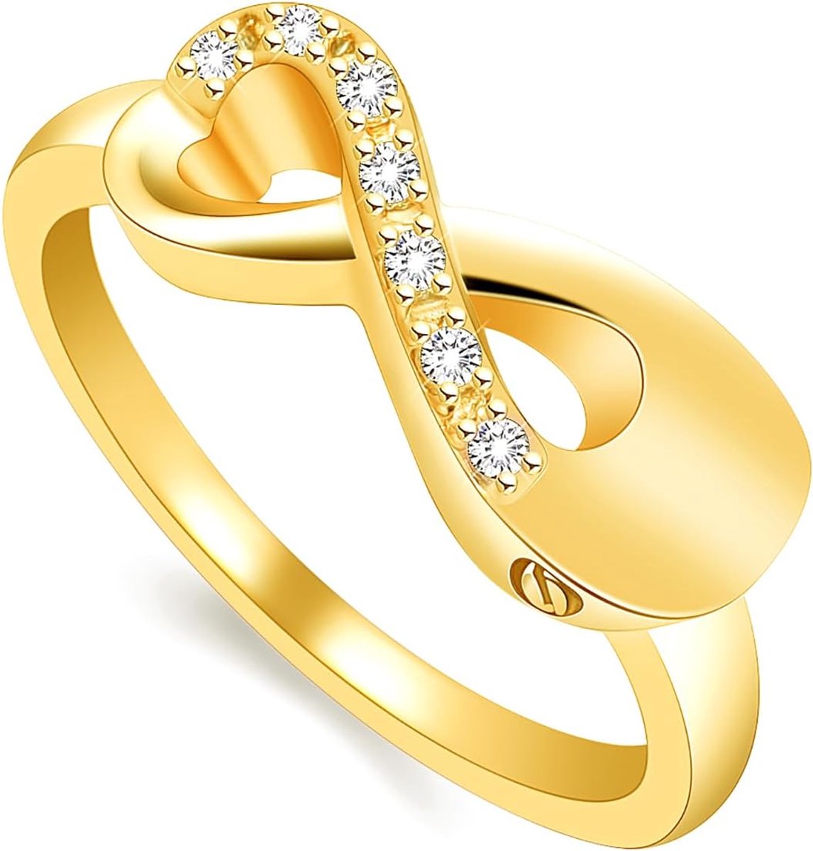 Crematie sieraden ring voor as - Infinity kristal - RVS gedenkring voor mens en huisdier - Herinnering aan geliefden - ShopVlot