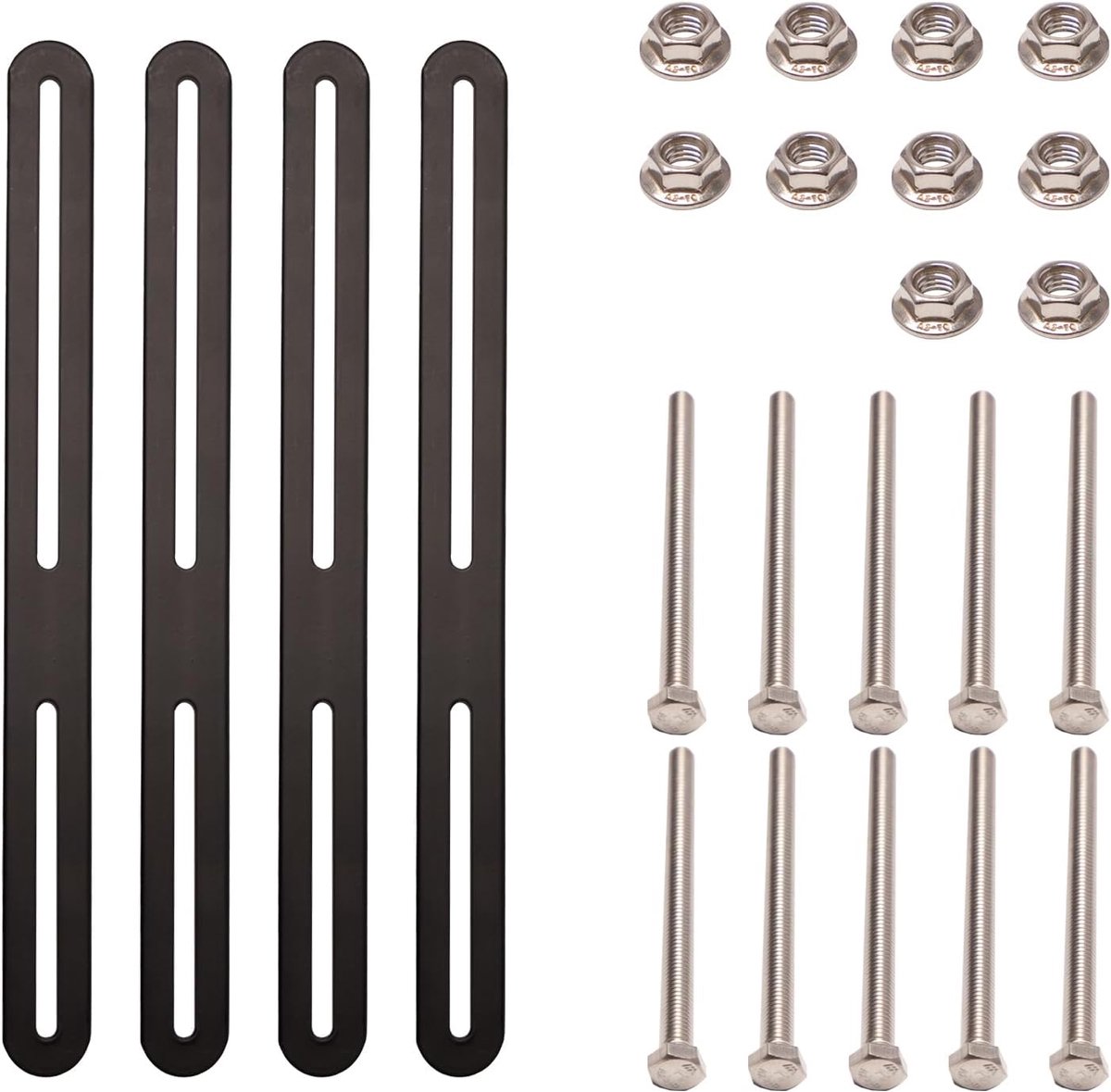 4 stuks bevestigingsset voor brievenbussen 280 x 24 mm bevestiging voor omheining bevestiging van brievenbussen aan poorten of hekken