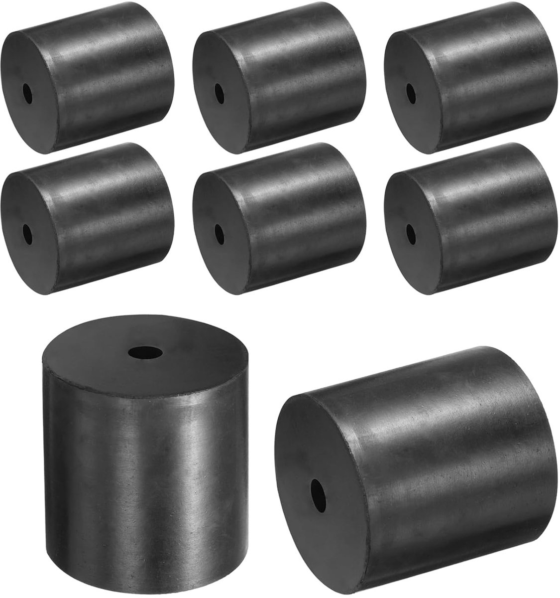 8 stuks afstandhouders van rubber, sluitringen van rubber, anti-trilling, dik, demper, kussens, reparatie, 50 mm buitendiameter, 8 mm binnendiameter, 50 mm hoogte